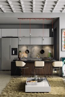 Тъмно интериорно студио