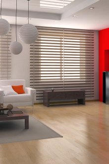 Широки щори във всекидневната