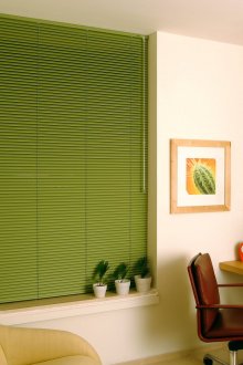 Зелени щори в офиса