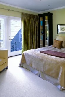 Комбинацията от зелено в интериора