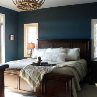 침실 14제곱미터 콜로니얼 스타일