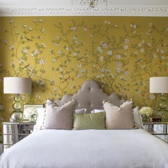 Копринен флорален тапет