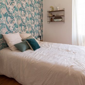 Флорални тапети в спалнята