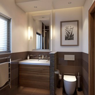 Die Wände im Badezimmer weiß streichen