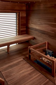 Интериор на дъбова баня