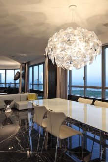 Опънат таван полилей