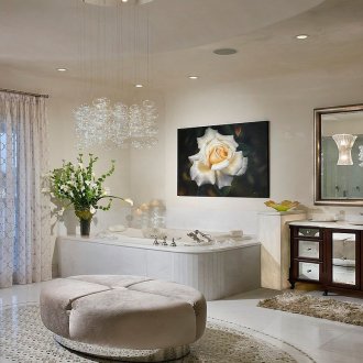 Полилей за опънат таван в банята