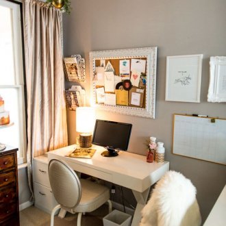 Bilik tidur dengan kajian dalam gaya moden