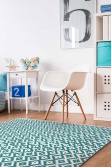 Тюркоазен килим в интериора