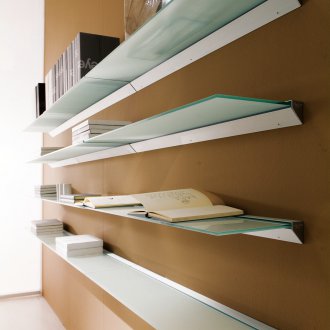 Glas mattierte Regale