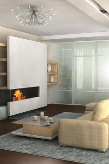 Бели подови вази във всекидневната