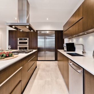 Местоположението на хладилника в кухнята в стил Арт Нуво