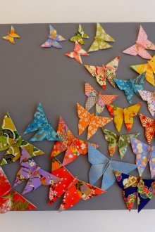 Многоцветни пеперуди за декор