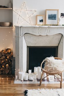 Снимки на камината в интериора