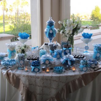 Синя настройка на масата