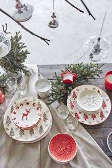 Коледна настройка на масата