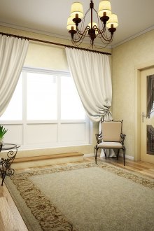 Правоъгълен килим в класическия коридор