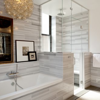 Сив дизайн на душ без тиган