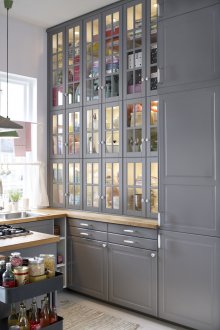 Компактно съхранение в кухненския шкаф