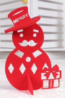 Червен хартия снежен човек