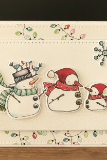 Хартиена карта със снежен човек