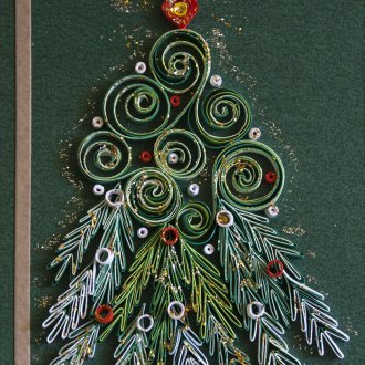 Квилинг коледно дърво