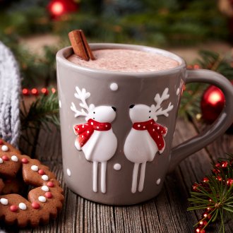 Чаша с елени като подарък за новата година