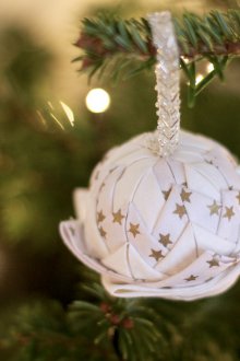 Оригами коледни украшения