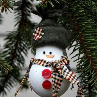 Снежен човек украса за коледно дърво