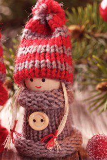 Коледна украса плетена