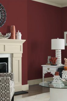 Бургундска всекидневна