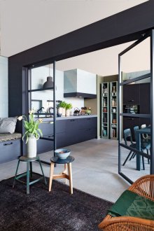 Кухня 14 кв. м в стила на таванско помещение