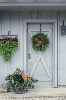 Селски коледен венец