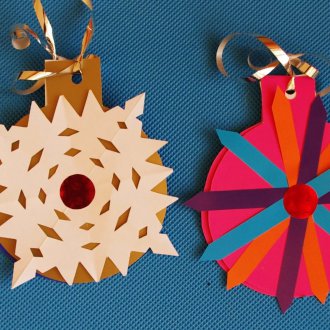 Украси за коледно дърво от хартия