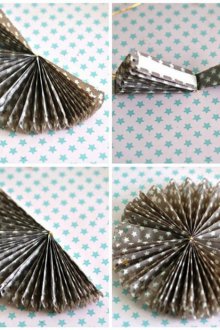 Коледни украси от гофрирана хартия