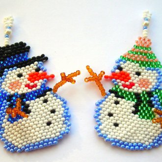 Мъниста на снежен човек