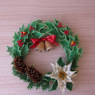 Венец от мъниста като подарък за новата година