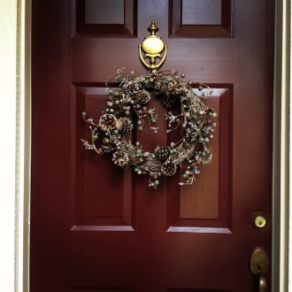 Нова година украса на входната врата
