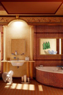 Bilik mandi gaya antik tanpa tandas