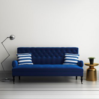 Син цвят в интериора