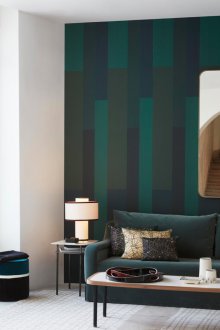 Комбинацията от зелени нюанси в интериора