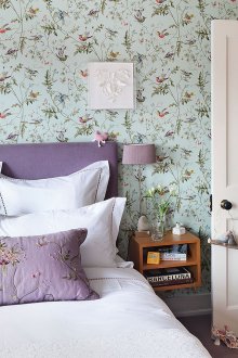 Gabungan wallpaper bilik tidur gaya proven