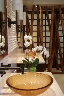 Badezimmer aus Bambus im orientalischen Stil