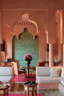 Rosa Interieur im orientalischen Stil