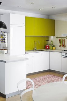 Ярък маслинен цвят в интериора