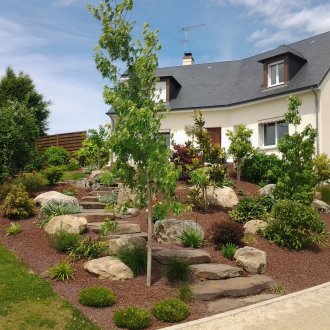 Декоративни храсти в каменна градина