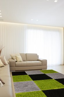 Зелен килим в интериора