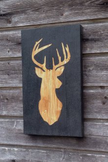 Декоративен панел от черно дърво