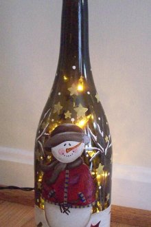 Частичен декупаж на бутилка шампанско