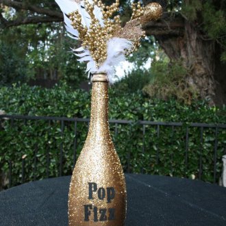 Декупаж шампанско бутилки за новогодишен декор